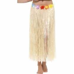 2x stuks lange hawaii partydames verkleed jurkje goedkoop gekleurde bloemen