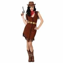 Cowgirl/western verkleed jurkje goedkoop franjes goedkoop voor dames