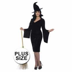 Halloween Grote maten heksen jurkje goedkoop voor dames