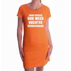 Koningsdag jurkje morgen nuchter verkrijgbaar oranje goedkoop voor dames