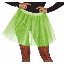 Petticoat/tutu verkleed jurkje lime groen 40 cm goedkoop voor dames