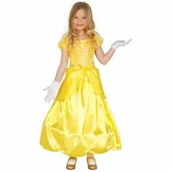 Prinses verkleed jurk/kostuum geel goedkoop voor meisjes