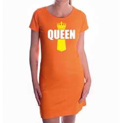 Queen goedkoop kroontje koningsdag jurkje oranje goedkoop voor dames