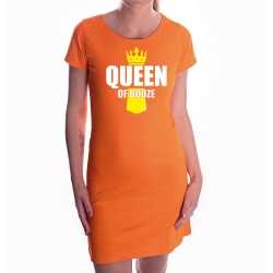 Queen of booze goedkoop kroontje koningsdag jurkje oranje goedkoop voor dames