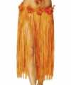 2x stuks oranje hawaii verkleed jurkje goedkoop bloemen