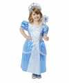 Blauwe prinsessenjurkje goedkoop accessoires goedkoop voor meisjes