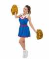 Cheerleader jurkje blauw goedkoop voor dames