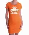Oranje queen of the afterparty jurkje goedkoop voor dames