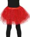 Petticoat tutu verkleed jurkje rood glitters 31 cm goedkoop voor meisjes